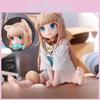 Cute Sitting Girl Figure With Pvc Material For Collectors Gift And Home Decor