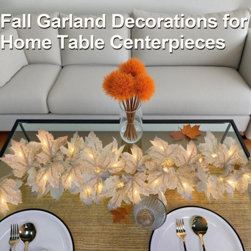 Artificial Maple Leaf Lights with Timer, 3 Meters 20 LED Warm Lights, Battery Operated Fall Garland Decor for Home