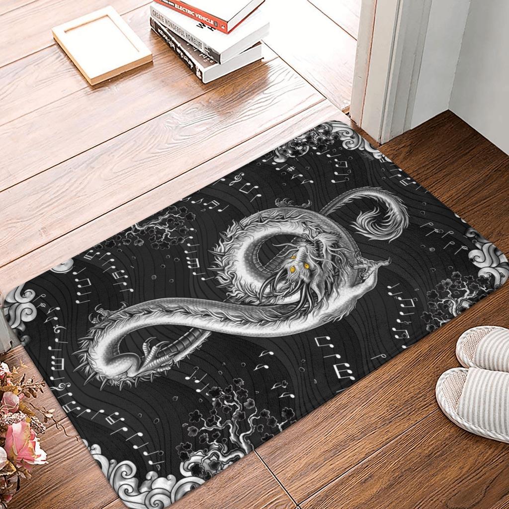 Chinese Red Dragon Front Door Floor Entrance Mats Outdoor Oriental Mythical Kitchen Bath Doormat Bedroom Carpet Rug