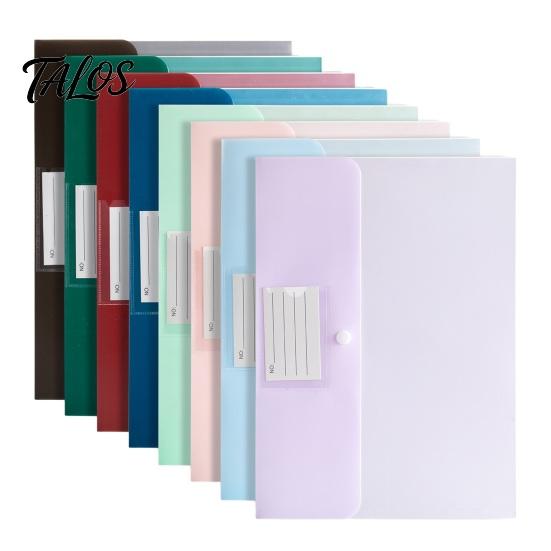 Plastic Project Folders 8Pcs Document Folders, A4 Size File Envelopes with Snap Button And Student Test Paper Organizers Label Pocket, Thickened