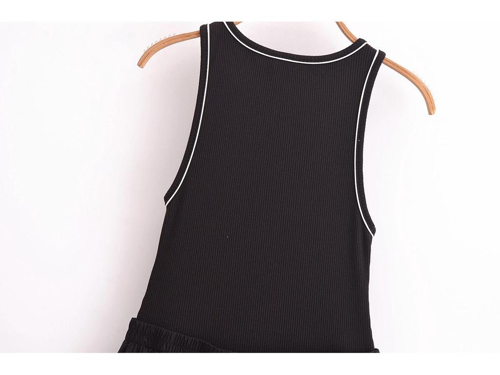 2025 Spring Women's European & American Style Sleeveless Patchwork Dress