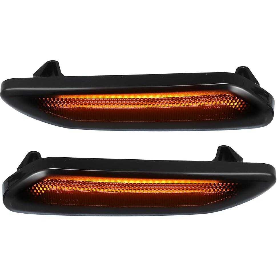 

LED Side Marker Repeater Sequential Flowing Turn Signal Light 63132221503 for MINI Cooper Paceman R61 Plastic Clear Lens Amber Light (Set of 2) чёрный