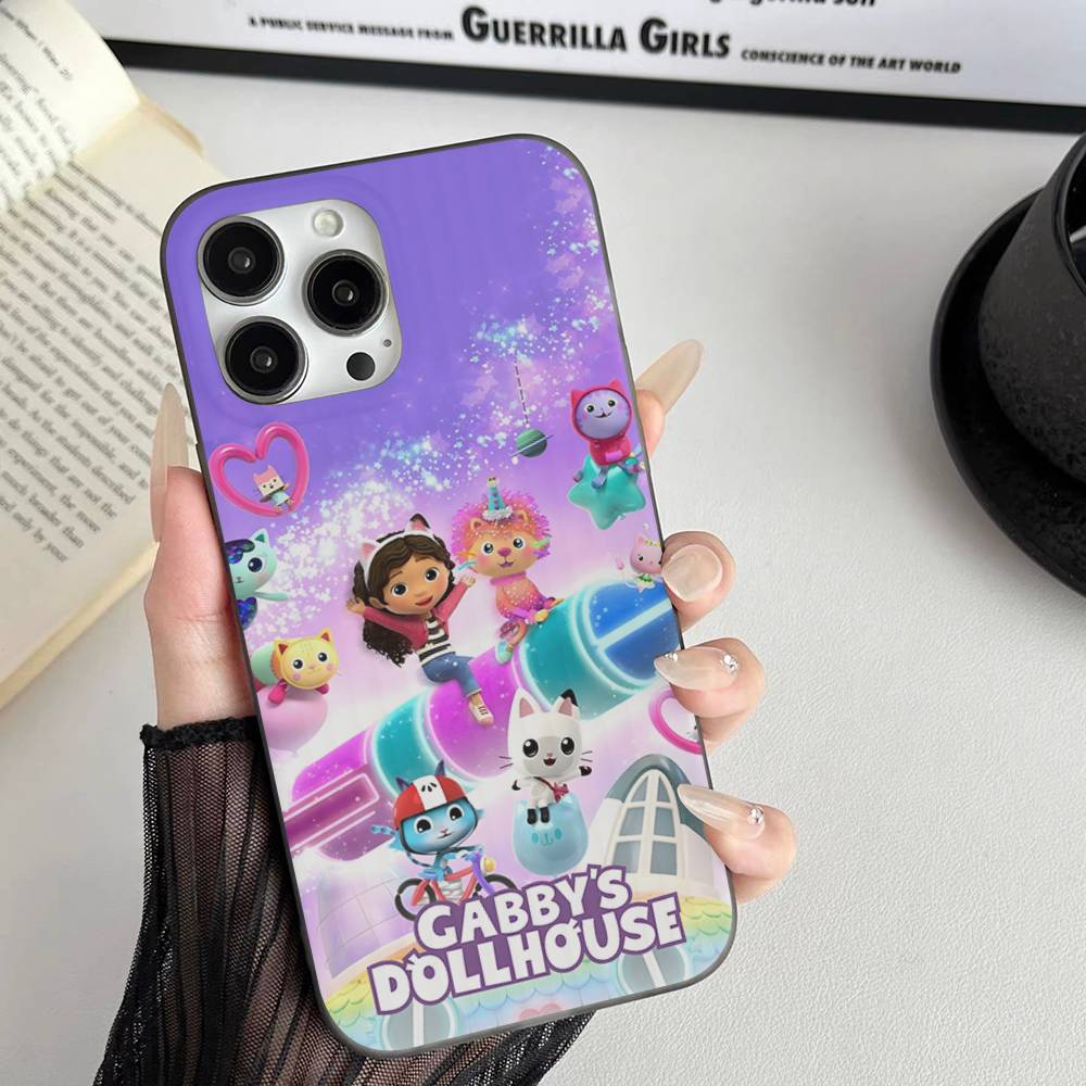 Cute G-Gabbys D-Dollhouses Soft Corrugated Phone Case For IPhone 11 12 13 14 15 16 17 Pro Max Plus Pro Shockproof Cover