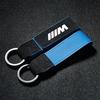 Suede Alloy Metal Leather Car Keychain Anti-lost Ring Pendant For BMW M Power Performance E46 e39 E90 E36 E60 E34 Accessories msjk68