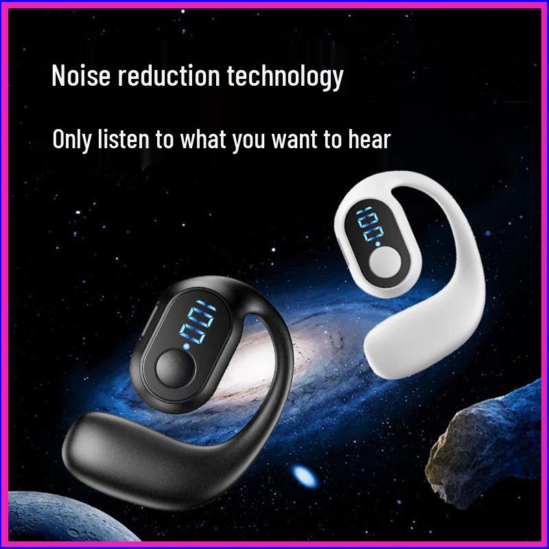 Single-Ear Bluetooth Headset with Display, Long Battery, Button Control, OWS Open-Ear Sports Wireless Headset