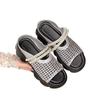 Thick Bottom Pearl Woven Super Fire Cool Slippers Women's Summer Wear Fashion 2025 New Seaside Beach One-word Drag