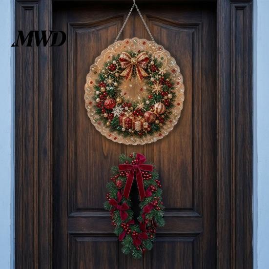 Weihnachtsgeschenk für die Familie Christmas Faux Pearl Art Kit, DIY Strassstein Edelstein Malerei Bastelset, Nikolaus Baum Wohnzimmer Dekorationen Socke Elch Muster
