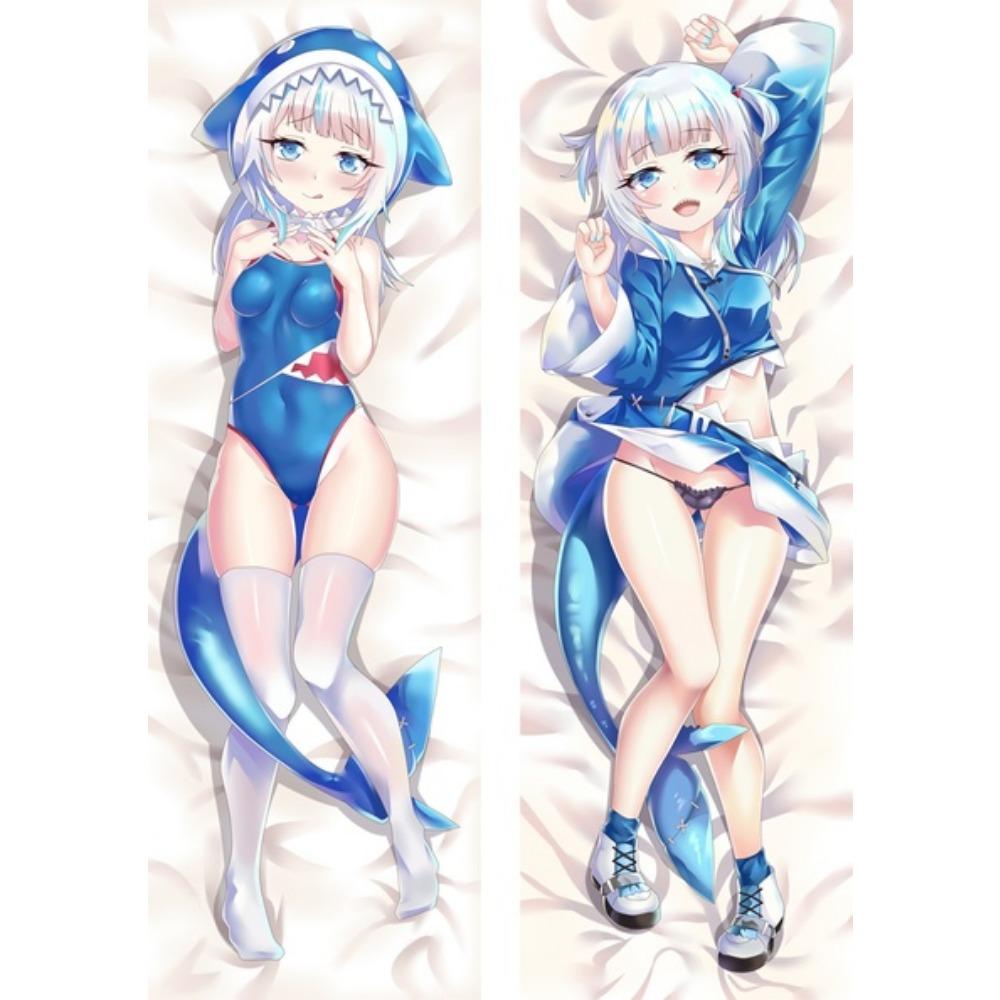 60x180cm Anime Hololive VTuber Gawr Gura Dakimakura Pouzdro na polštář Tělo Objímání Povlak na polštář Povlečení Dekorace