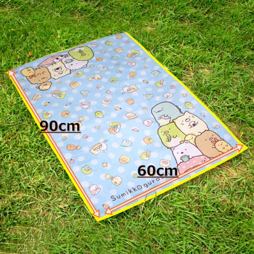 Asahi Koyo Sumikko Gurashi Picnic Sheet for One Person, 90cm Long X 60cm Wide, Easy To Fold Even for Children, Fits In a Backpack