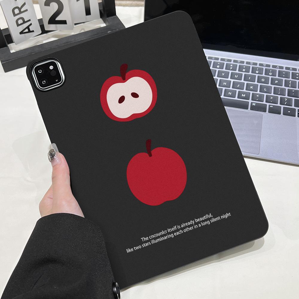Black edge two apples for Apple iPad 11-inch protective case Xiaomi Pad 6 soft case Samsung Tab S7