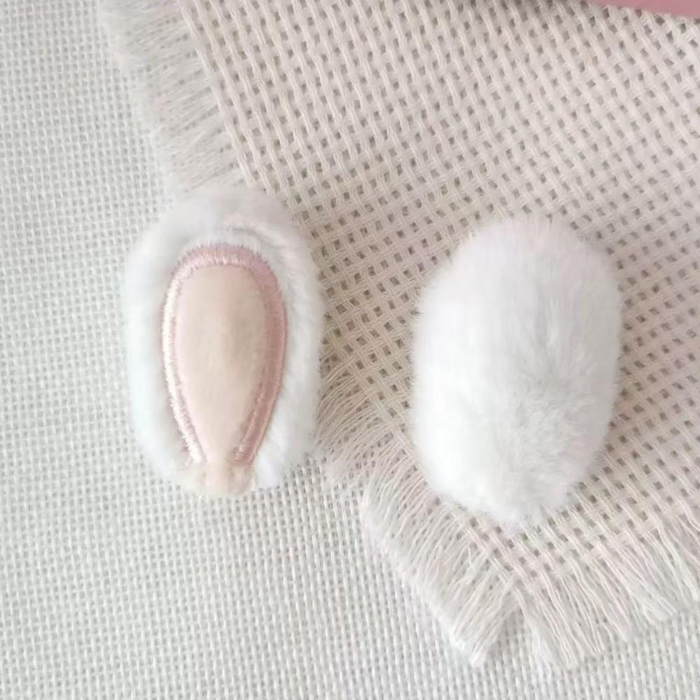 2PCS Fluffy Plush Cat Ears Soft Plush DIY Ear Appliques  for Hat Headband Garment Decoration