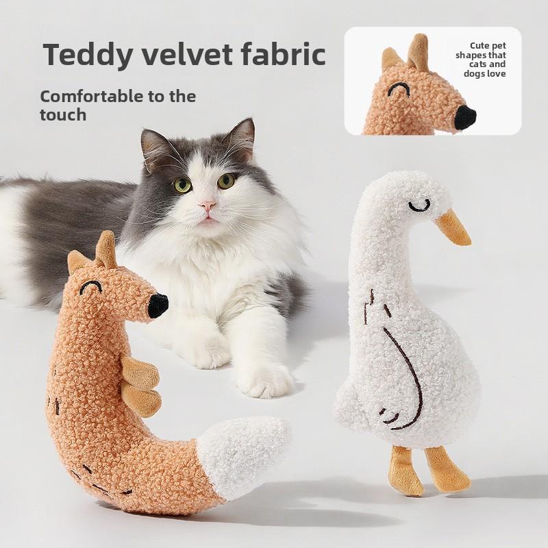 Jouets pour chats, Jouets pour chiens, Jouets en peluche à l'herbe à chat, Jouets à mâcher pour la relaxation, Jouets pour chats auto-amusants produisant du son, Jouets pour chats à saveur de menthe