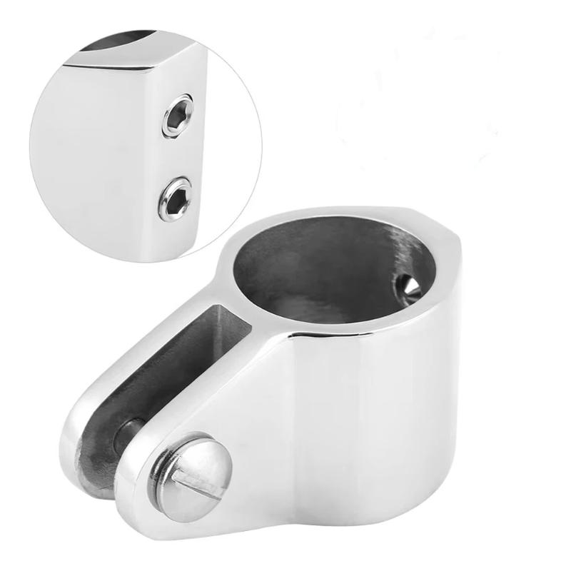 Stainless Steel 316 Double Screw 22Mm 25Mm Bimini Top Fitting Marine Slide Jaw Sleeve Pipe Eye