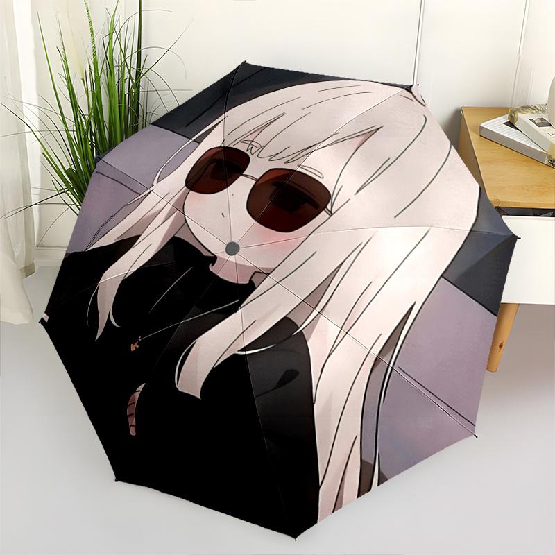 

1pc Automatic Opening/Closing Umbrella with 8-Bone Iron Frame, Portable Folding Design for Outdoor Use, Perfect Gift for Fans and Travelers.R066