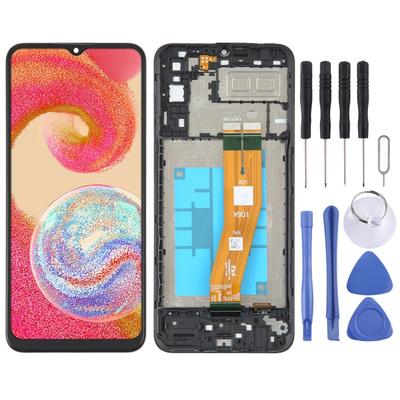 Für Samsung Galaxy A04E SM-A042 LCD-Bildschirm Digitizer Komplette Baugruppe mit Rahmen