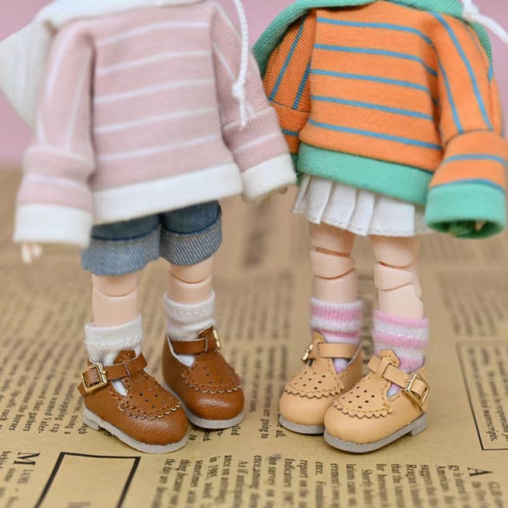 1 Pair Cute 1/12 Bjd Doll Shoes Flower 1/12 Bjd Casual Shoes Cute Obitsu 11 Doll Shoes  Obitsu11
