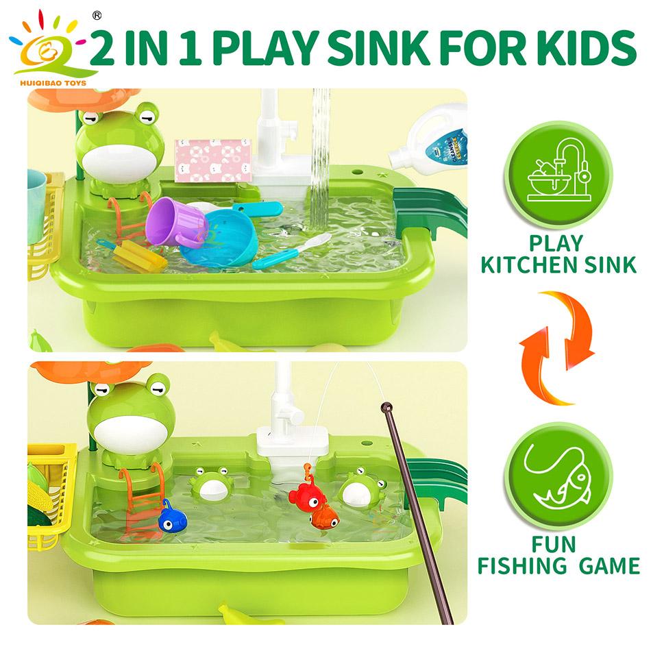 Baby Kitchen Toy Dish Wash Sink Electric Dishwasher for Playing Pretend Role Play Housework Early Educational Toys for Children