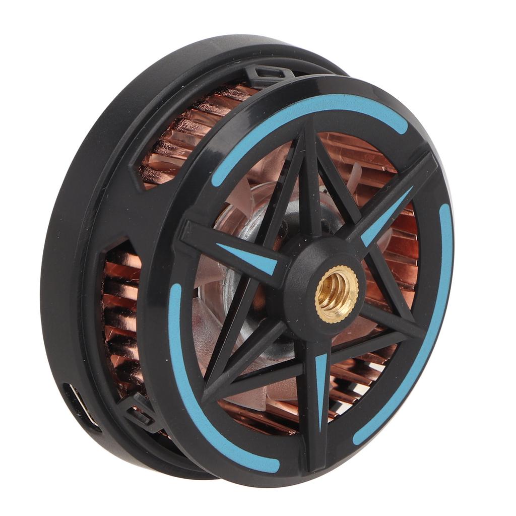 Black Portable Mobile Phone Radiator Intelligent Temperature Control Phone Radiator Fan for Gaming Live Streaming