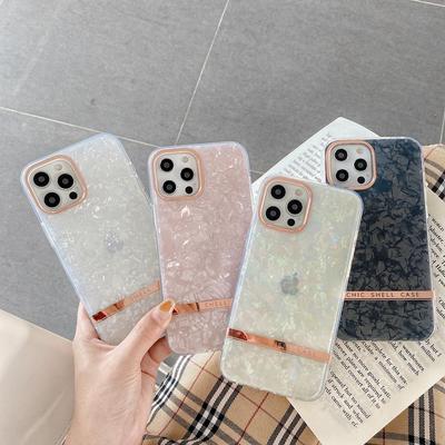 Fashion Conch Pattern Phone Case For Iphone 14 12 11 13 Pro Max Plating Camera Convex Shockproof Shell Cover