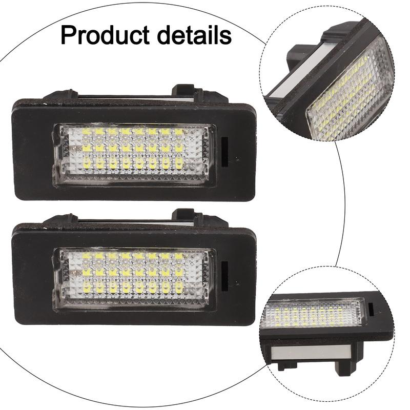 2pcs Car LED Light 24LED License Plate Number Light For BMW E90 For M3 E92 E70 E39 F30 E60 E61 E93 License Plate Lights
