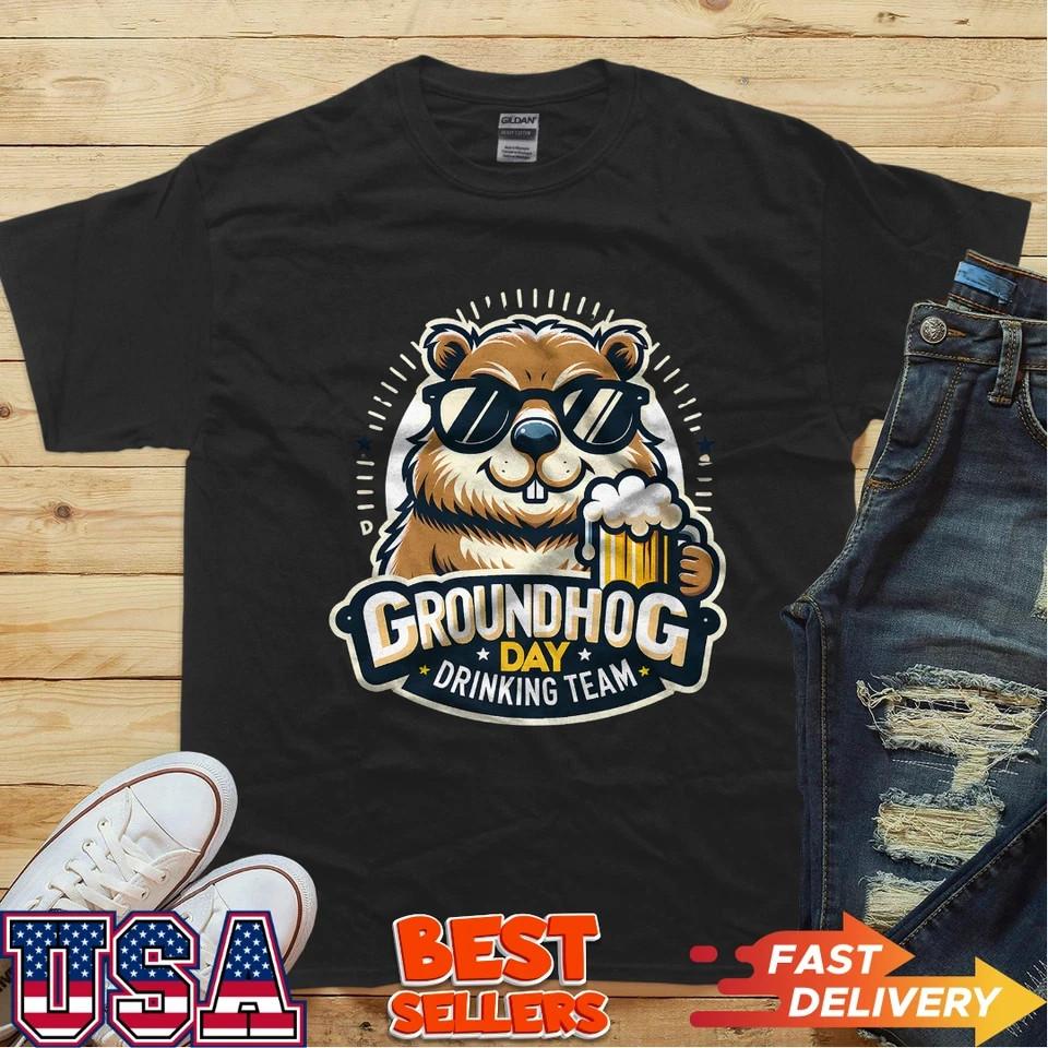 

Groundhog Day Drinking Matching Team Party Beer Lover TShirt Unisex T-Shirt XXL