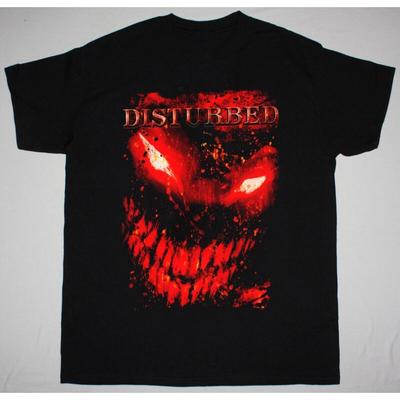 Rare Disturbed Short Sleeve Cotton Gift for Fan Black Unisex T-Shirt Concert T-Shirt Short Sleeve Men Women Summer Cotton Tee