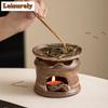 Gilt Burning Tea Warmer Holder Candle Heater Stove Kettle Stand Baked Milk Jar Carbon Furnace Teaware Accessories Decoration