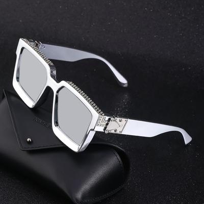 Diamond-Encrusted Large Square Sunglasses Women'S Sunglasses Men'S Trendy Shades