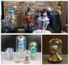 Transparent Dustproof Luminous Glass Cover for Preserved Flower Home Decoration Ornament
