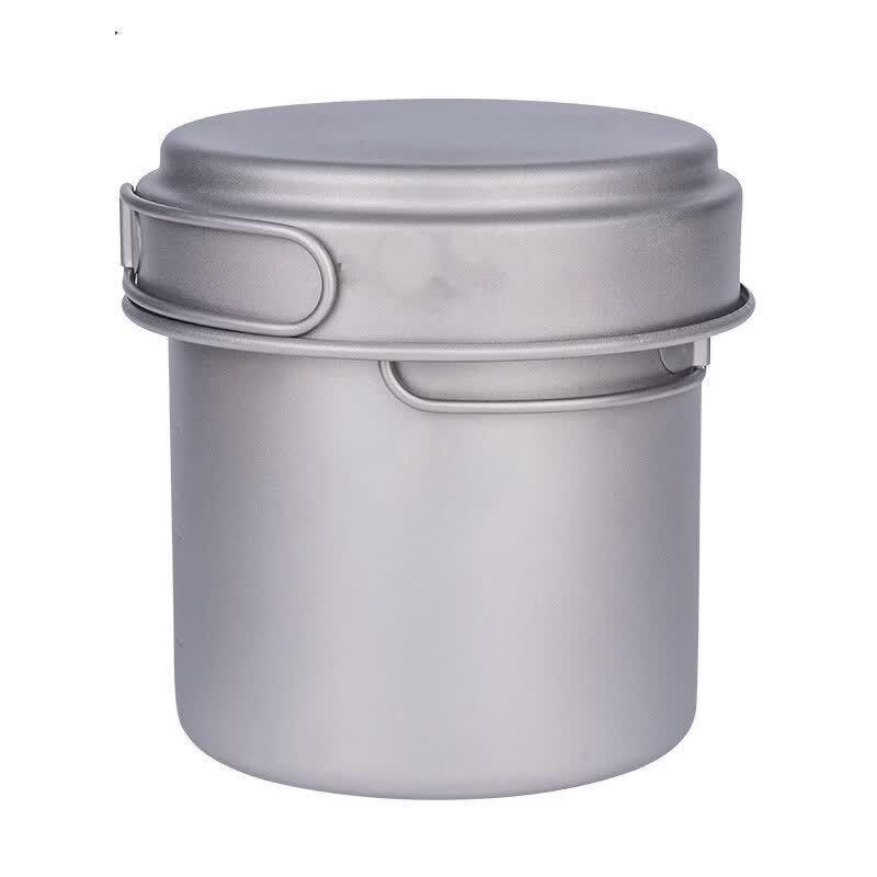 Gongziyu Titanium Folding Handle Cooking Pot Set