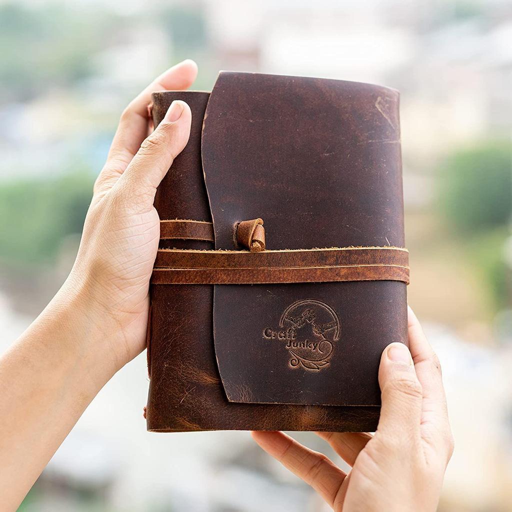 Combo Leather Diary Leather Diary Embossed With Leaf of Tree & Quote Antique Handmade Personal Leather Bound Diaryen