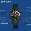 Sanda Youth Luminous Multi-Functional Waterproof Wristwatch