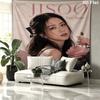 Blackpink Custom Name Wall Tapestry Aesthetic Wall Hanging Printed Fabric Blanket Decorative Tapestries for Bedroom Living Room Home Decor