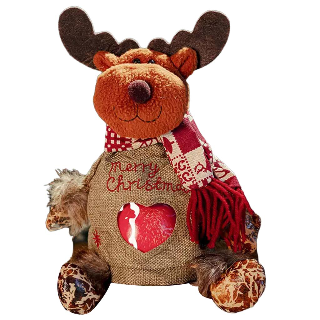 Christmas Santa/Snowman/Elk Gifts Bags Thickened Felt Material,With Zipper Design Reusable Christmas Gift Bags For Apples/Candie