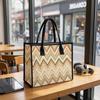 Bohemian Geometric Print Large Casual Tote Bag for Daily Shopping Travel