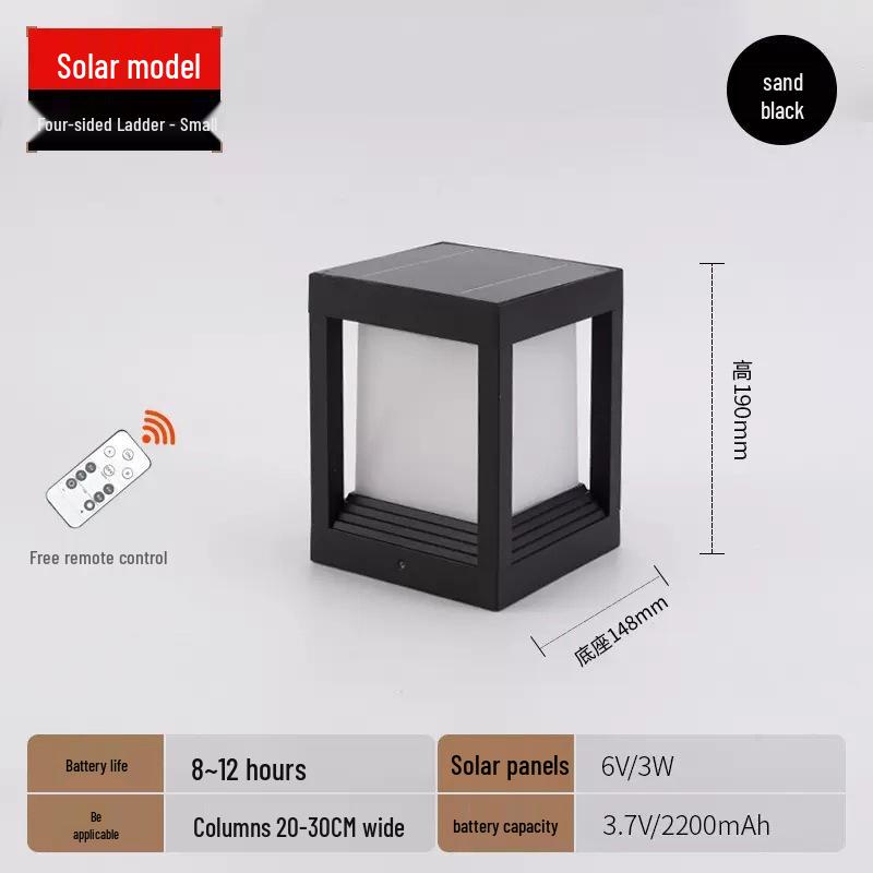 Waterproof Solar Outdoor Lamp - Gate Post & Courtyard Light