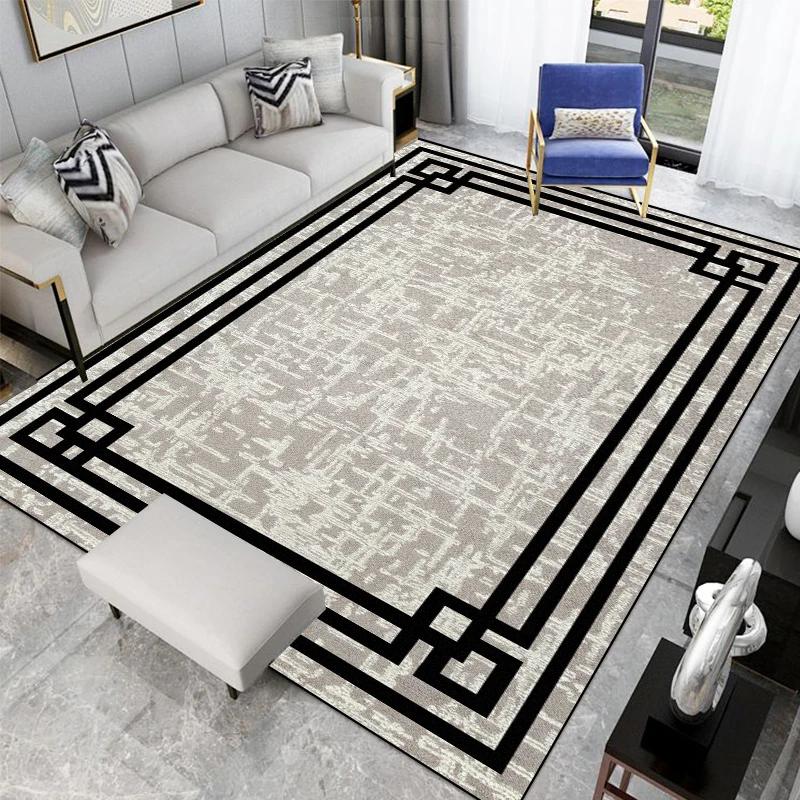 Living Room Decoration Abstract Carpets Modern Home Soft Rugs Hall Sofa Light Luxury Floor Mat Room Decor Cloakroom Large Carpet