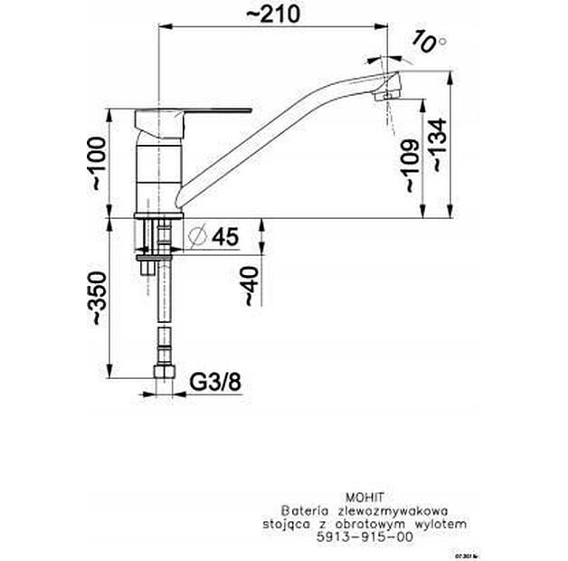 Mixer KFA Mohit Chrome 5913-915-00