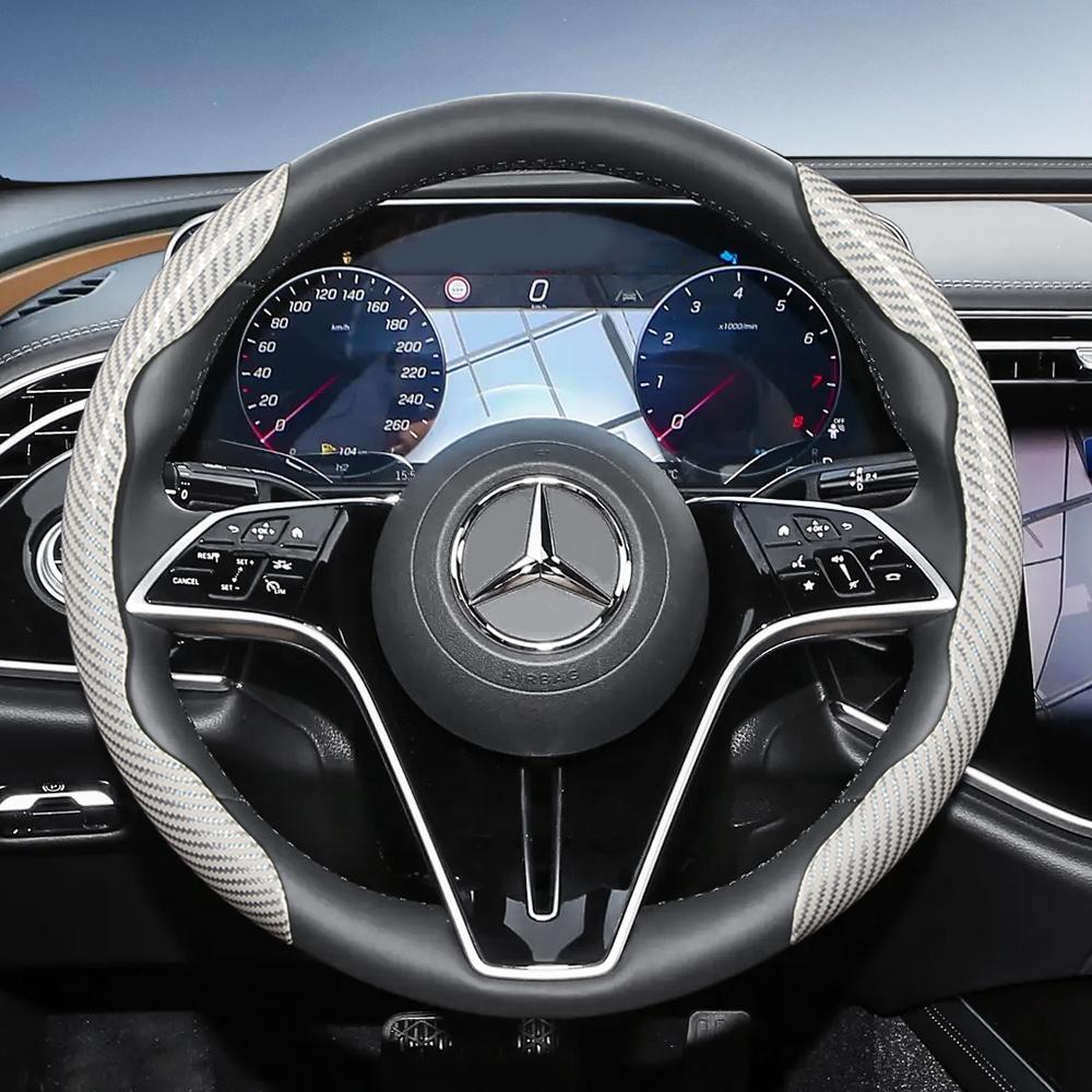 Geeignet für Mercedes-Benz Lenkradabdeckung mit Carbonfaser-Textur und segmentiertem Schnellverschluss-Design V g S a E C-Klasse Gle Glc Gla Glb Cls