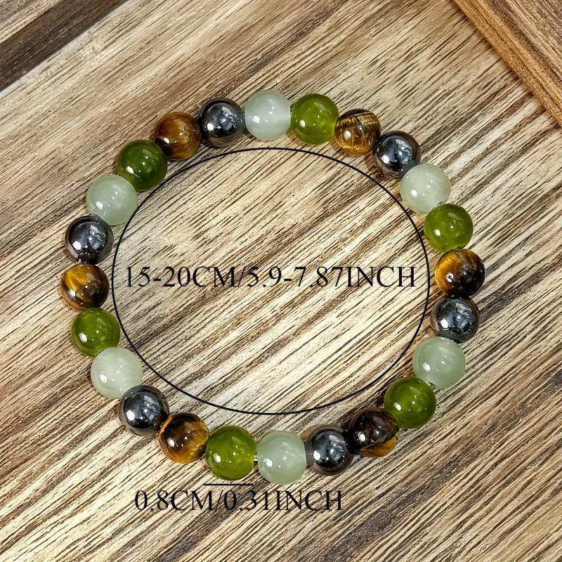 1PC Ladies Bohemian Bracelet - Natural Green, August Birthstone Jewelry, Daily & Special Occasion Bracelets