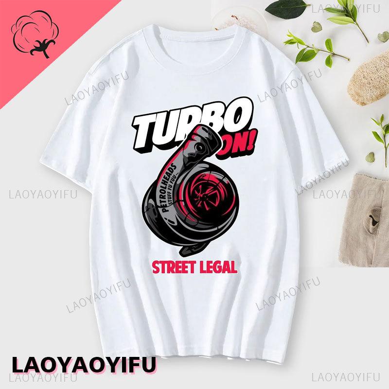

2024 новая футболка с принтом Turbo Spins для унисекс, летние хлопковые топы с круглым вырезом, модные индивидуальные футболки, свитшот, футболка унисекс 3XL