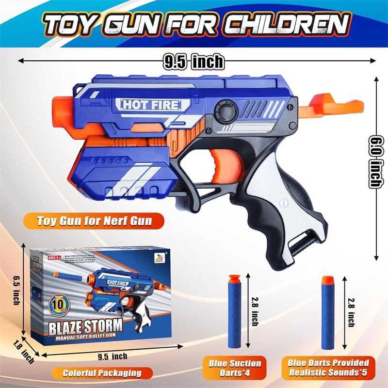 Manually Toys Soft Bullets Guns Blasting Gun Toys with 10Pcs Foam Darts Toy Guns for Boys Girls Kids and Teens