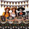 Mexican Day of the Dead Party Decorations Skull Paper Plates Banners Supplies Kit