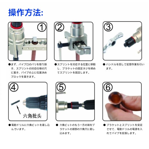 HFS(R) Flaring Tool Set, Eccentric, for 6-19mm Pipes, Compatible with New Refrigerants, Includes Expansion Clamp, Pipe Cutter, and Chamfer