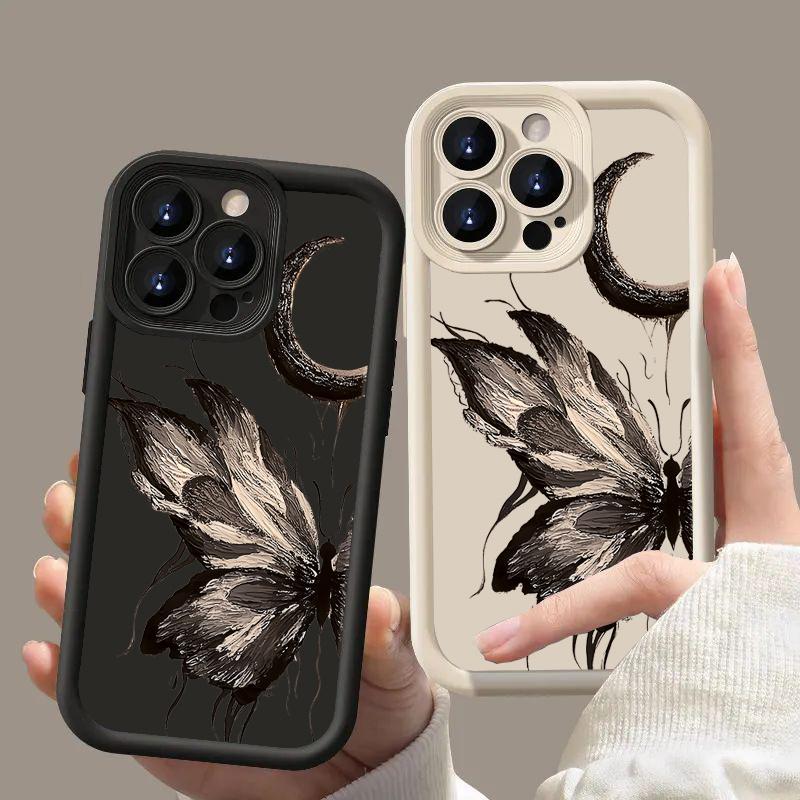 Art Oil Painting Butterfly Case for Xiaomi Redmi Note 12 13 11 Pro Plus 11S 10S 10 9 Pro Max Case For Redmi 14C 13C 12C Cover