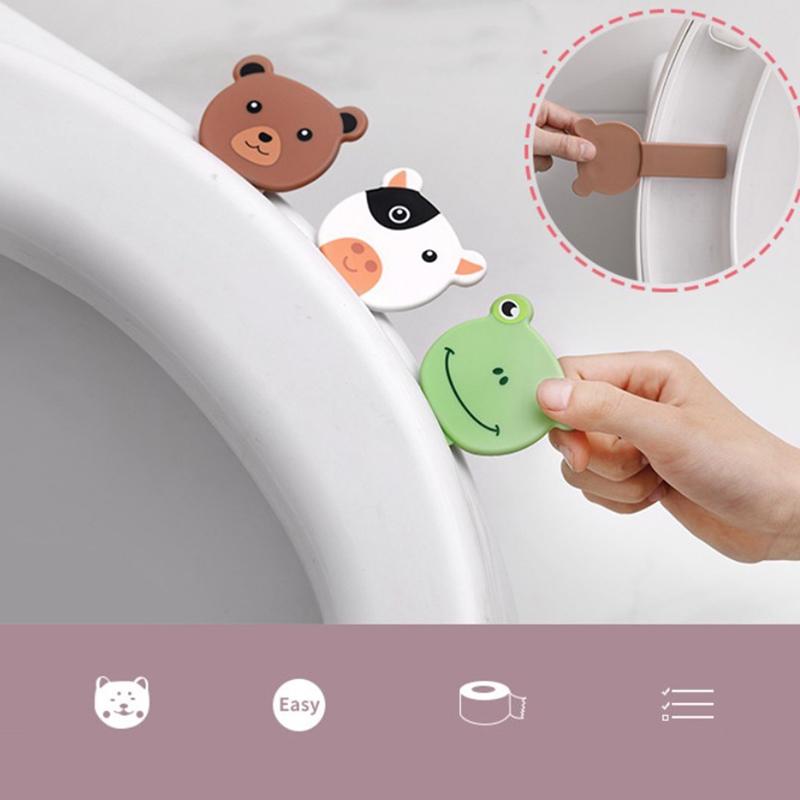 Ridicător de capac de toaletă de desene animate Dispozitiv de ridicare a toaletei Mâner pentru capacul toaletei Accesoriu WC