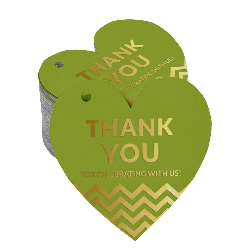 Inkdotpot Danke, dass Sie mit uns gefeiert haben Junggesellinnenabschied-Babyparty-Ruhestand-Hochzeit-Geburtstag Flaschenanhänger Echte Silberfolie Gastgeschenk Anhänger Packung von