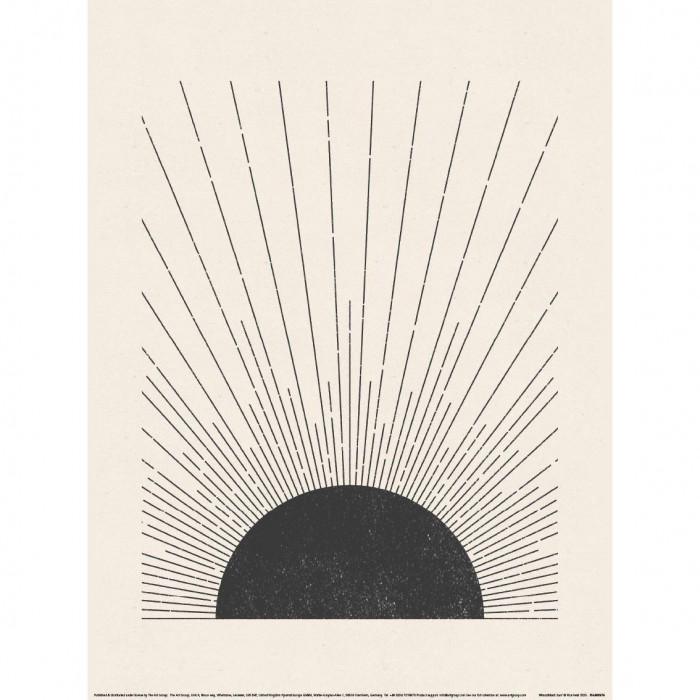 The Printable Studio Woodblock Sun Print