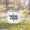 Bester Pate & Beste Patin der Welt Französischer Druck Emaille-Tassen Bruder Schwester Freunde Geschenke Trinken Milch Kaffee Tasse Camping Tasse
