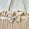 [mauve] Elegant Sub-Bag, A4 Size, Formal Pleated Tote (Gold)
